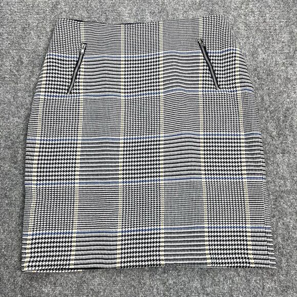 J Mclaughlin Skirt Womens Size 6 Houndstooth French Tweed Ross Pencil - Picture 1 of 10